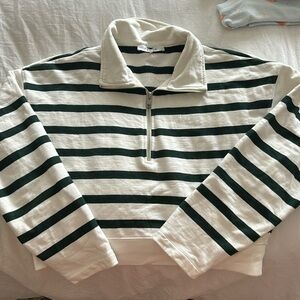 Frame cropped quarter zip